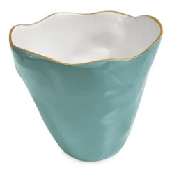 Outlet ENCANTO Soho Large Ice Bucket (Turquoise and White) View All Soho|Ice Buckets + Scoops
