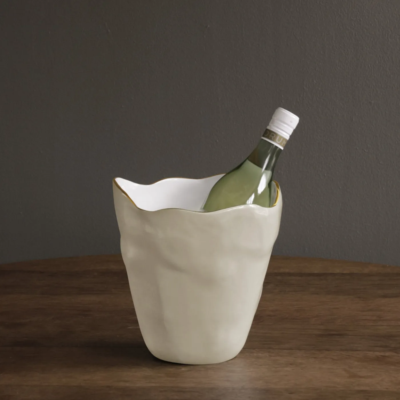 Online ENCANTO Soho Large Ice Bucket (Cream and White) View All Soho|Ice Buckets + Scoops