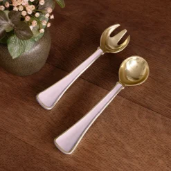 Discount ENCANTO Soho Servers (Camellia and White) Salad Servers + Utensils|Gifts Under $99
