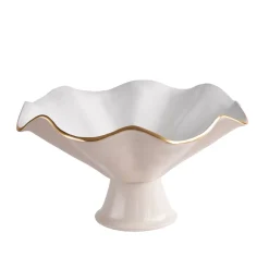 Online ENCANTO Vento Pedestal (Cream and White) Pedestals|Enameled Color Metal