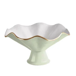Hot ENCANTO Vento Pedestal (Pistachio and White) Pedestals|Enameled Color Metal