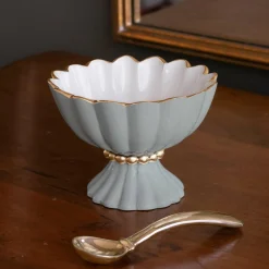 Online ENCANTO Vienna Mini Pedestal with Spoon (Slate and White) Pedestals|Gifts Under $99