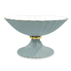 Online ENCANTO Vienna Small Pedestal (Slate and White) Pedestals|Enameled Color Metal