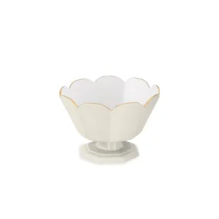 Hot ENCANTO Vintage Faceted Pedestal Cream and White Holiday|Pedestals