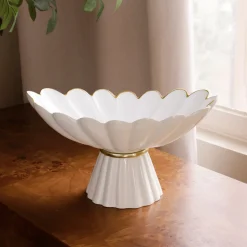 Discount ENCANTO Vintage Hermes Pedestal Cream and White Holiday|Pedestals