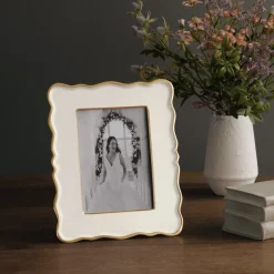 New FRAME Encanto Rea 5x7 (Cream) Enameled Color Metal