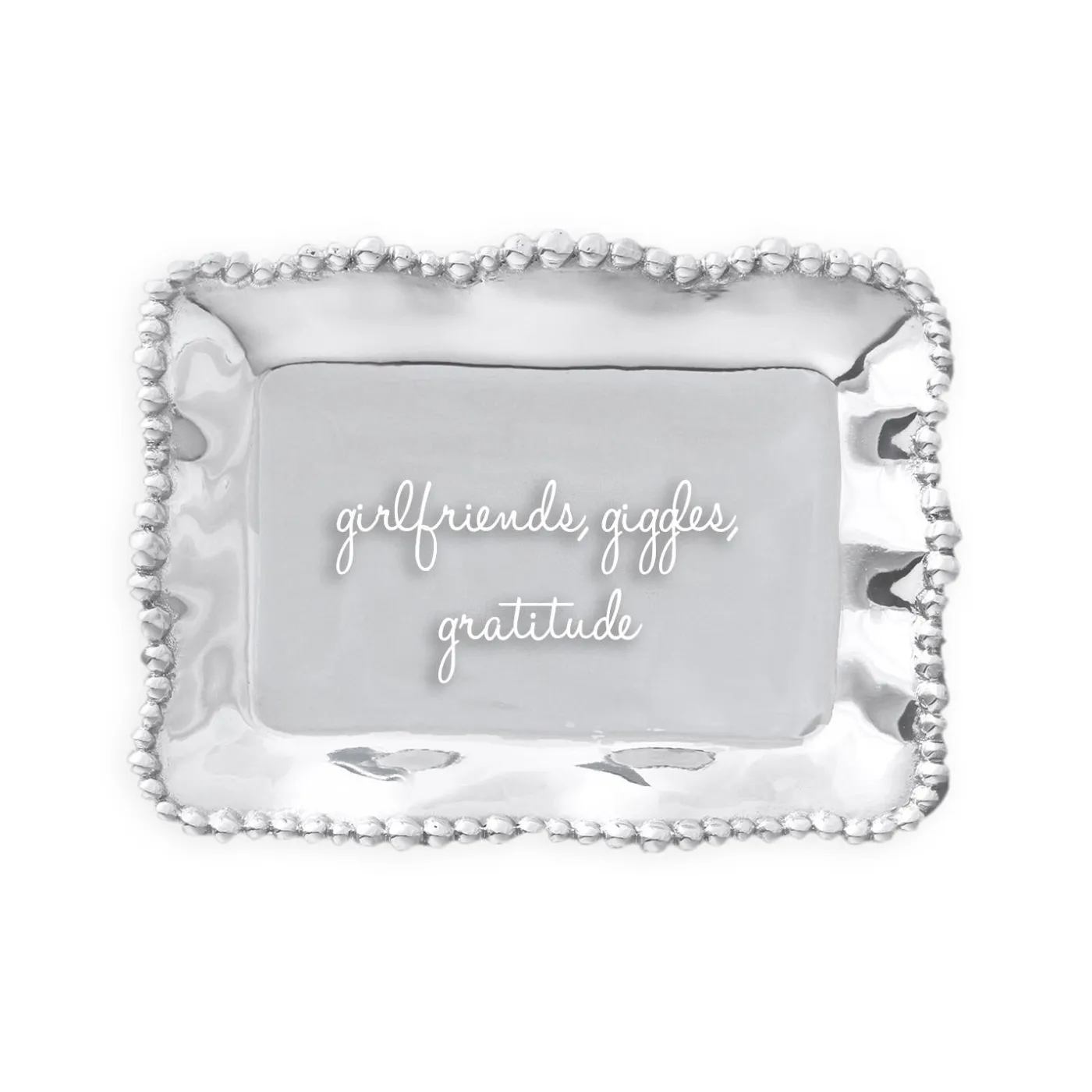 Outlet GIFTABLES Organic Pearl Rectangular Engraved Tray - girlfriends, giggl Trays|Gifts For The Graduate