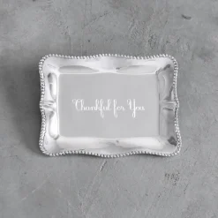 Best GIFTABLES Pearl Denisse Rectangular Engraved Tray - Thankful for You View All Pearl|PEARL Denise