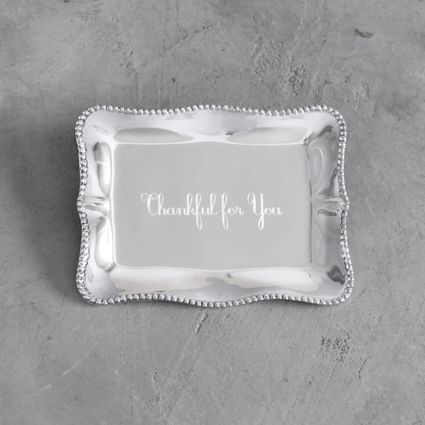 Best GIFTABLES Pearl Denisse Rectangular Engraved Tray - Thankful for You View All Pearl|PEARL Denise