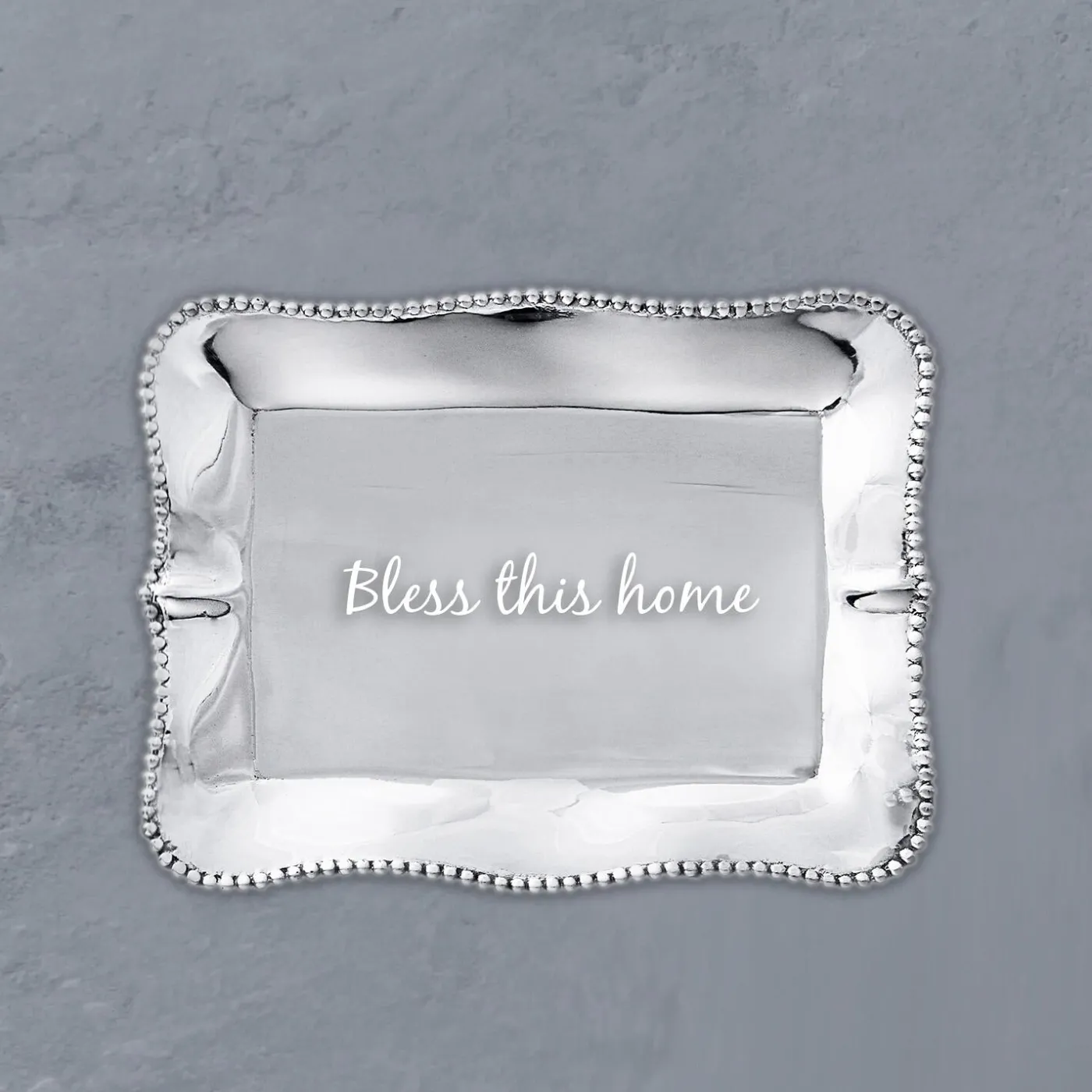 Clearance GIFTABLES Pearl Denisse Rectangular Engraved Tray "Bless this home" Trays|Gifts For The Graduate
