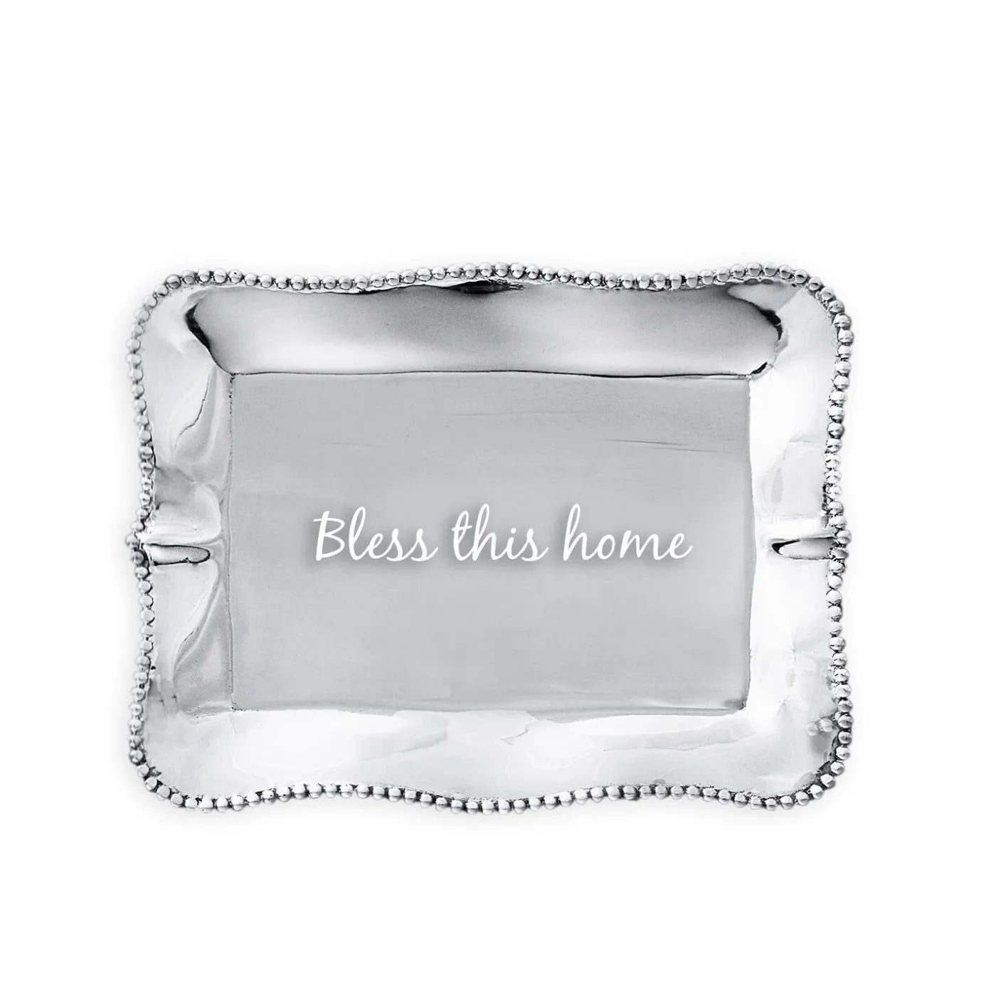Clearance GIFTABLES Pearl Denisse Rectangular Engraved Tray "Bless this home" Trays|Gifts For The Graduate