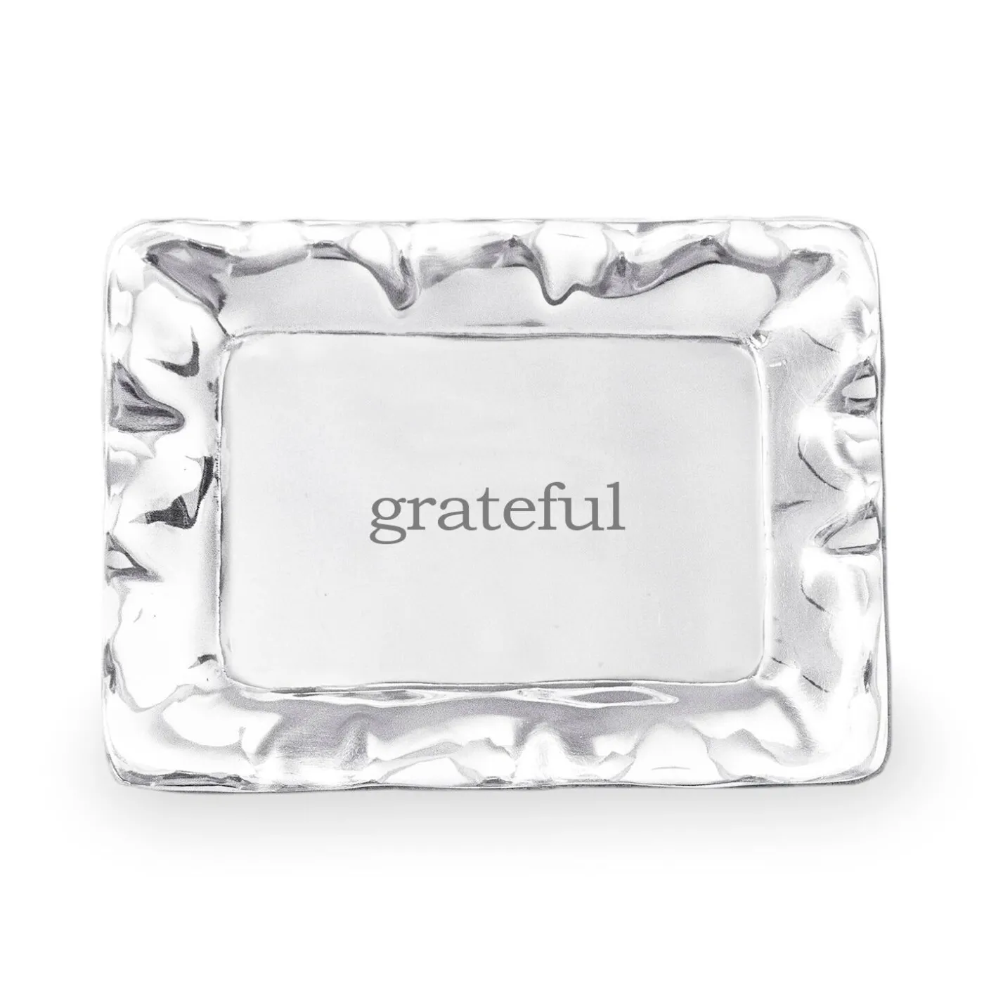 GIFTABLES Vento Rectangular Engraved Tray ("grateful") Trays|Gifts For Her