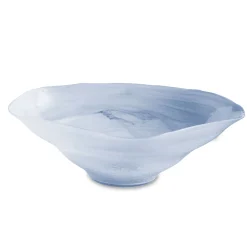 Hot GLASS Alabaster Wave Extra Large Bowl (Clear and Blue) View All Glass|Glass