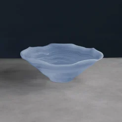 Discount GLASS Alabaster Wave Large Bowl (Clear and Blue) View All Glass|Glass