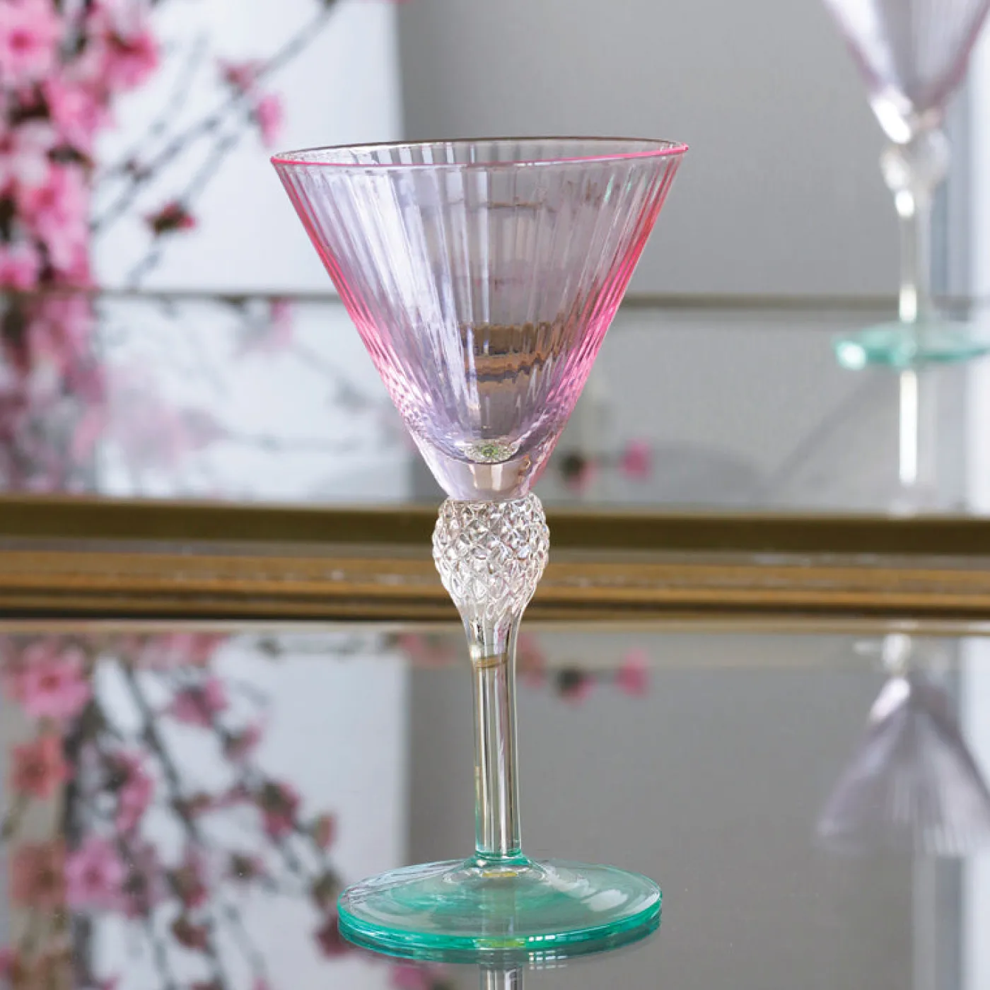 GLASS Aquarelle Martini Set of 4 (Multi) GLASS Aquarelle|Drinkware
