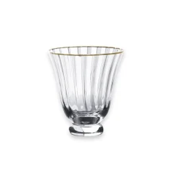 Sale GLASS Audrey Stemless All Purpose Glass with Gold Rim Set of 4 (Clear Drinkware|Glassware