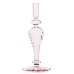 New GLASS Cambridge Ava 10" Candlestick Holder Set of 2 (Light Pink) GLASS Cambridge|Candlestick Holders