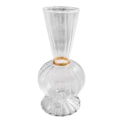 New GLASS Cambridge Beth 6" Bud Vase Set of 2 (Clear) GLASS Bud Vase|GLASS Cambridge