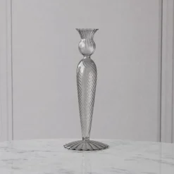 Outlet GLASS Cambridge Vienna Small Candlestick Holder Set of 2 (Light Gray) GLASS Cambridge|View All Glass