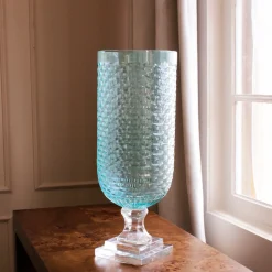 Online GLASS Eclat Tall Hurricane Pale Blue & Clear Hurricanes|View All Glass