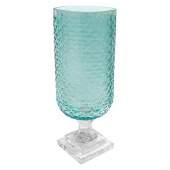 Online GLASS Eclat Tall Hurricane Pale Blue & Clear Hurricanes|View All Glass