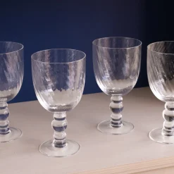 Best GLASS French Swirl All Purpose Set of 4 (Clear) Drinkware|Glassware