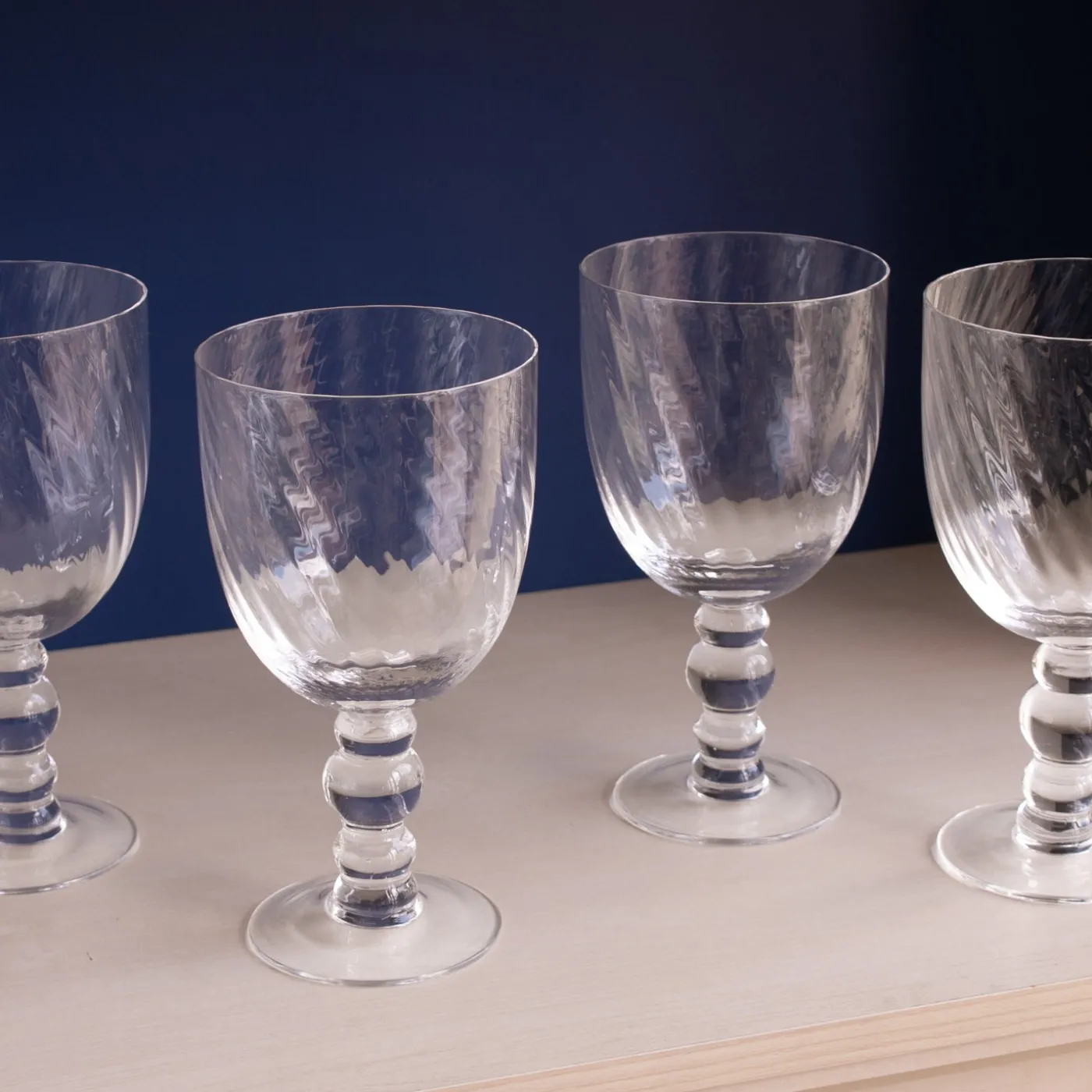 Best GLASS French Swirl All Purpose Set of 4 (Clear) Drinkware|Glassware