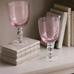 Hot GLASS French Swirl All Purpose Set of 4 (Pink) Drinkware|Glassware