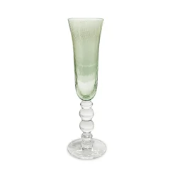 Outlet GLASS French Swirl Champagne Flute Set of 4 (Green) Drinkware|Glassware