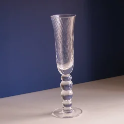 Sale GLASS French Swirl Champagne Flute Set of 4 (Clear) Drinkware|Glassware