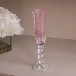 Discount GLASS French Swirl Champagne Flute Set of 4 (Pink) Drinkware|Glassware