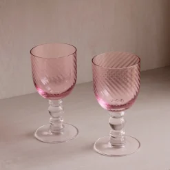 Best GLASS French Swirl Wine Set of 4 (Pink) Glassware|View All Glass