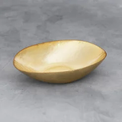 New GLASS New Orleans Medium Oval Foil Leafing Bowl (Gold) GLASS New Orleans|View All Glass