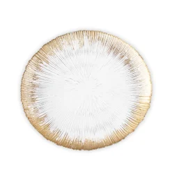 New GLASS Radiant Charger Plate (Clear and Gold) View All Glass|Glass