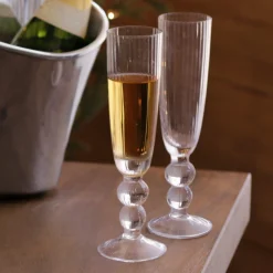 New GLASS Venice Champagne Flute Set of 4 (Clear) View All Glass|Glass