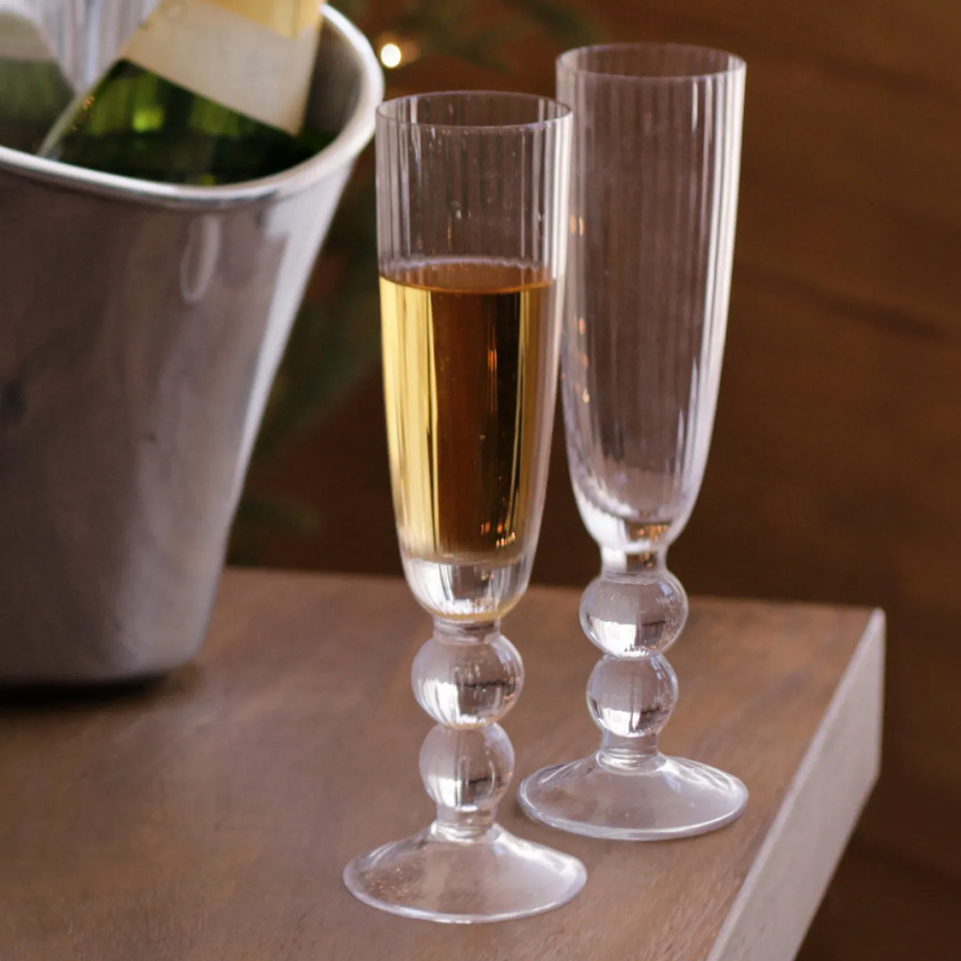 New GLASS Venice Champagne Flute Set of 4 (Clear) View All Glass|Glass