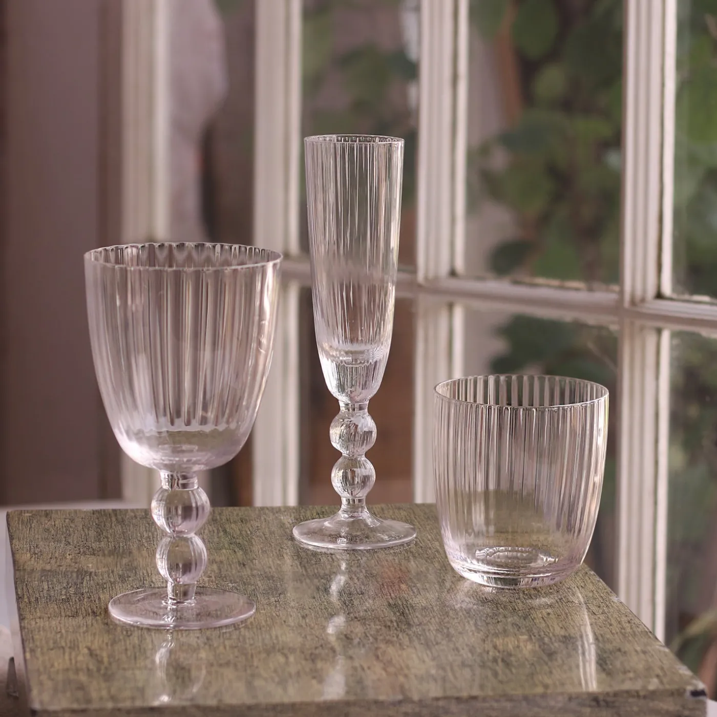 New GLASS Venice Champagne Flute Set of 4 (Clear) View All Glass|Glass