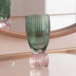 GLASS Venice Shot Glass Set of 4 (Green and Lavender) View All Glass|Glass