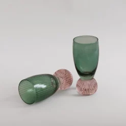 GLASS Venice Shot Glass Set of 4 (Green and Lavender) View All Glass|Glass