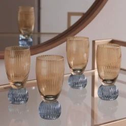 GLASS Venice Shot Glass Set of 4 (Amber and Blue ) View All Glass|Glass