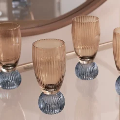 GLASS Venice Shot Glass Set of 4 (Amber and Blue ) View All Glass|Glass