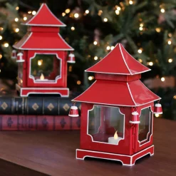 Hot HOLIDAY Pagoda Lantern (Red) Holiday|Gifts Under $99