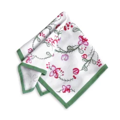 New LINEN Norelle Napkins 20 x 20 Set of 4 (Green and Red Floral) Gifts Under $50|Gifts Under $99
