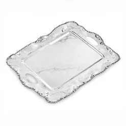 New ORGANIC PEARL Kristi Medium Rectangular Tray with Handles View All Organic Pearl|Trays