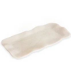 Best RESIN Alabaster Long Rectangle Tray White Swirl Resin|RESIN Alabaster