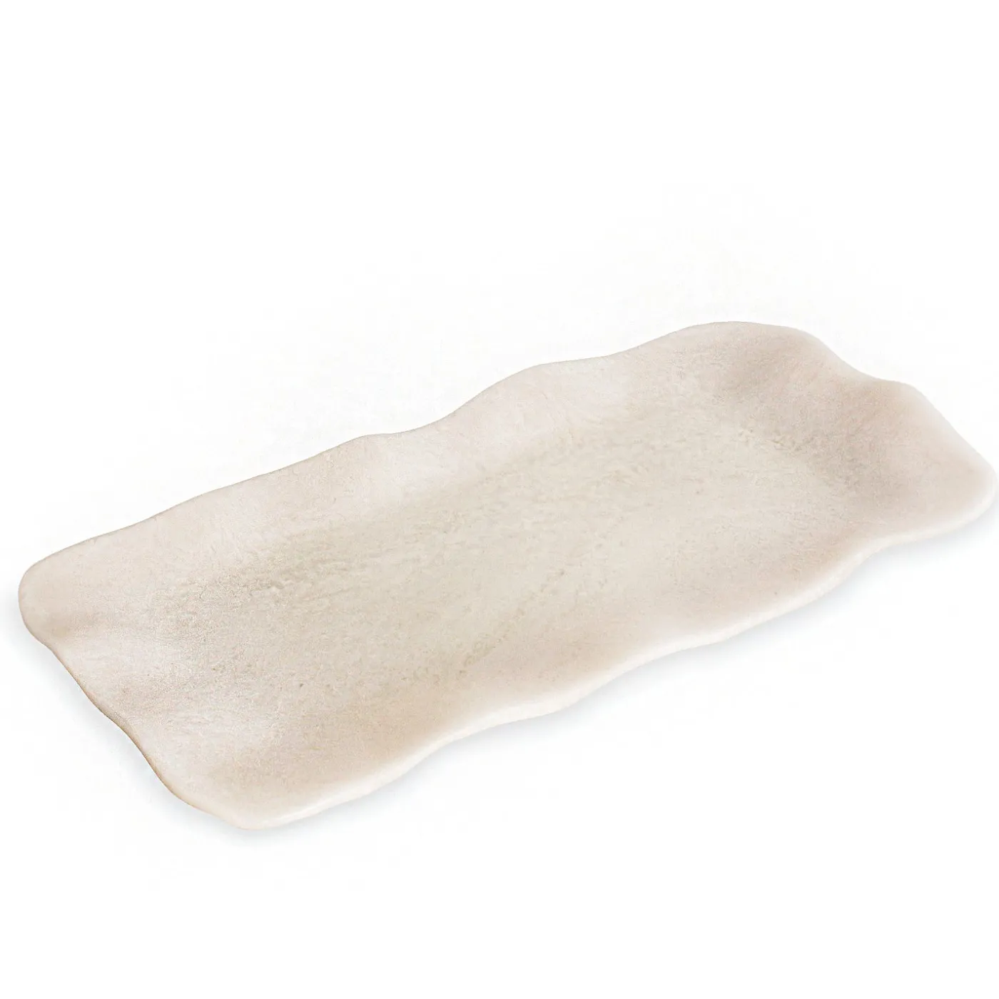 Best RESIN Alabaster Long Rectangle Tray White Swirl Resin|RESIN Alabaster