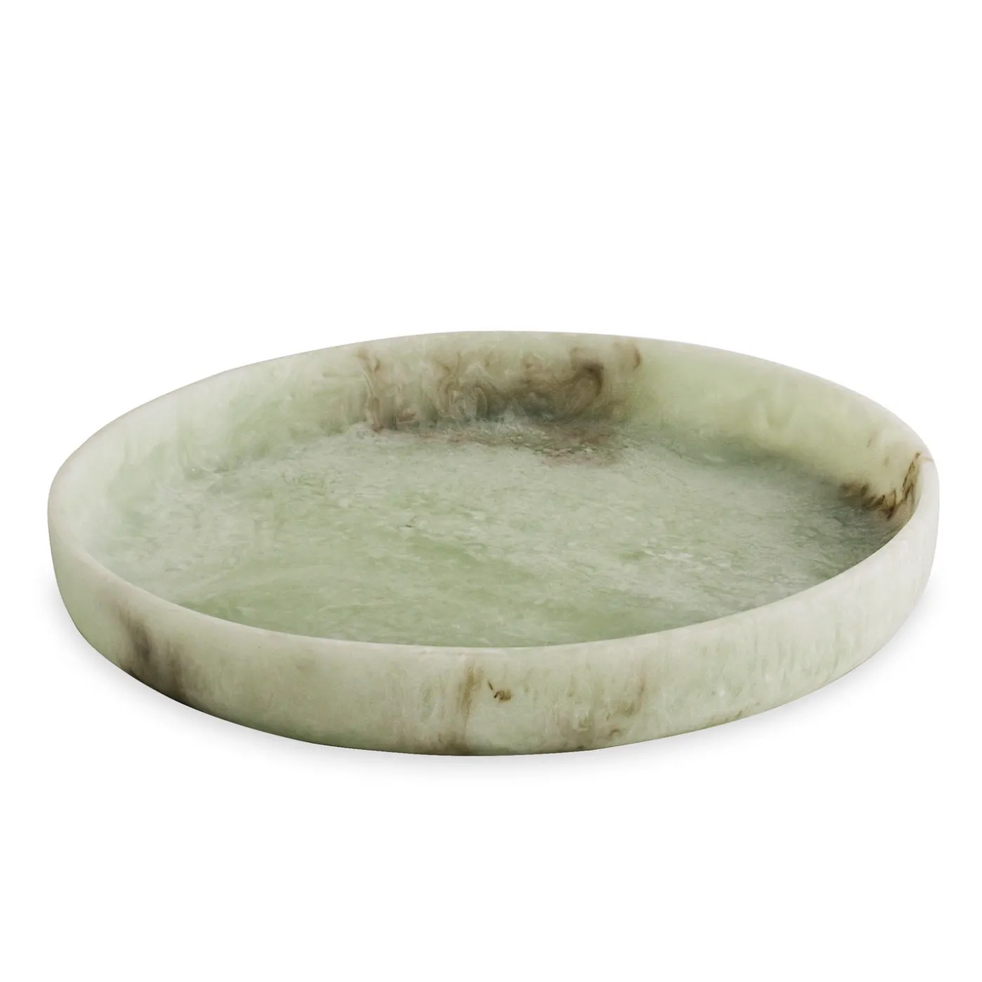 Outlet RESIN Giada Round Tray Jade Swirl Resin|RESIN Giada