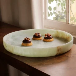 Outlet RESIN Giada Round Tray Jade Swirl Resin|RESIN Giada