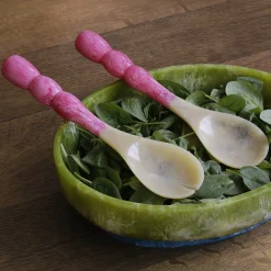 New RESIN Rio Bubble Salad Servers (Pink) Resin|RESIN Rio