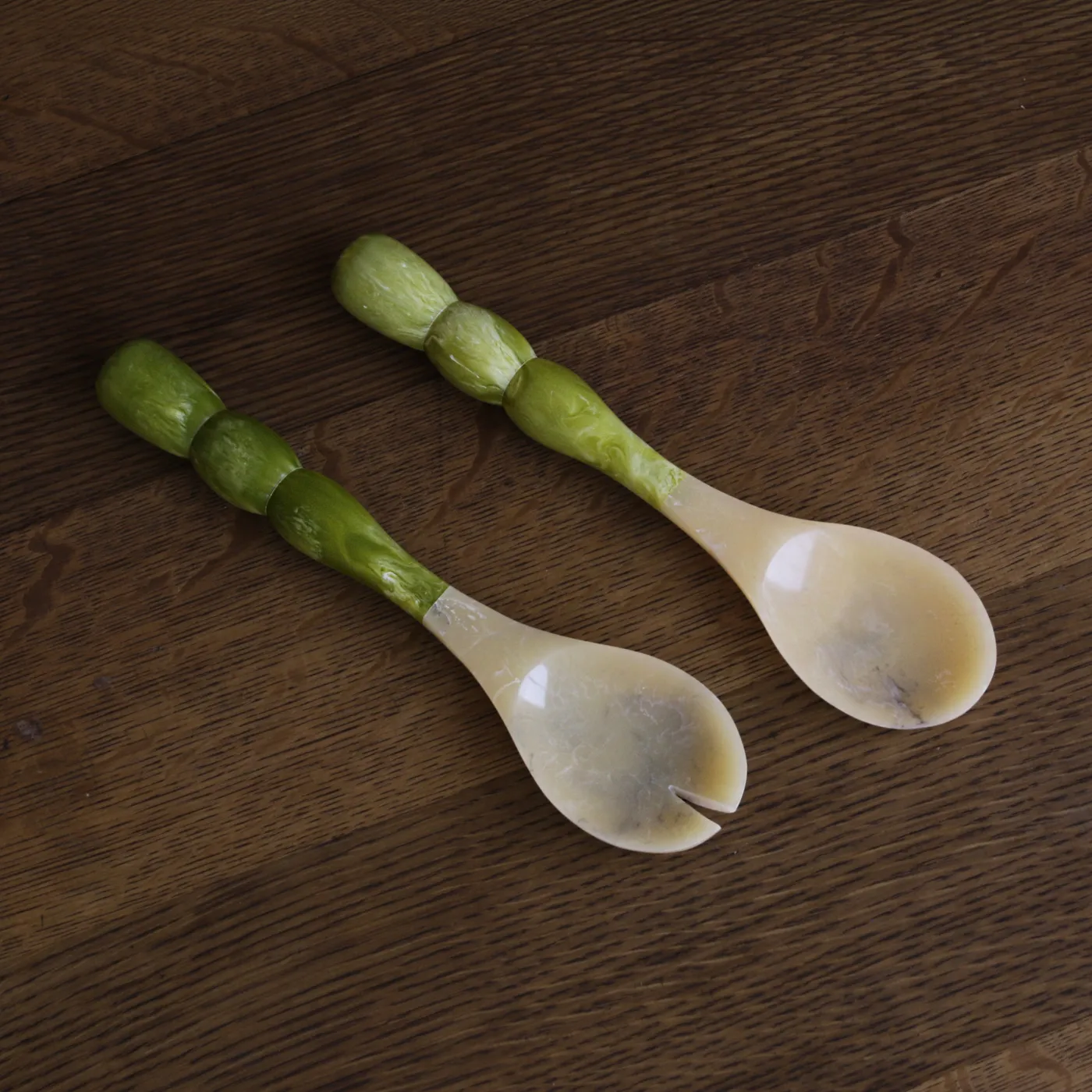 Online RESIN Rio Bubble Salad Servers (Green) Resin|RESIN Rio